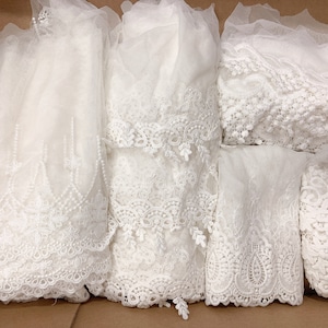 10 metri di pizzi di cotone assortiti, sacchetto a sorpresa di pizzo, sacchetto regalo, BORSA MISTERIOSA con pizzi per artigianato, costumi