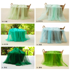 green plain tulle fabric, tulle lace fabric, mesh fabric, gauze fabric, net fabric, soft tulle lace fabric for dress and couture