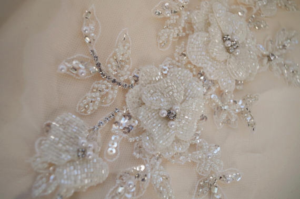 Deluxe bead applique heavy bead handmade applique with Etsy