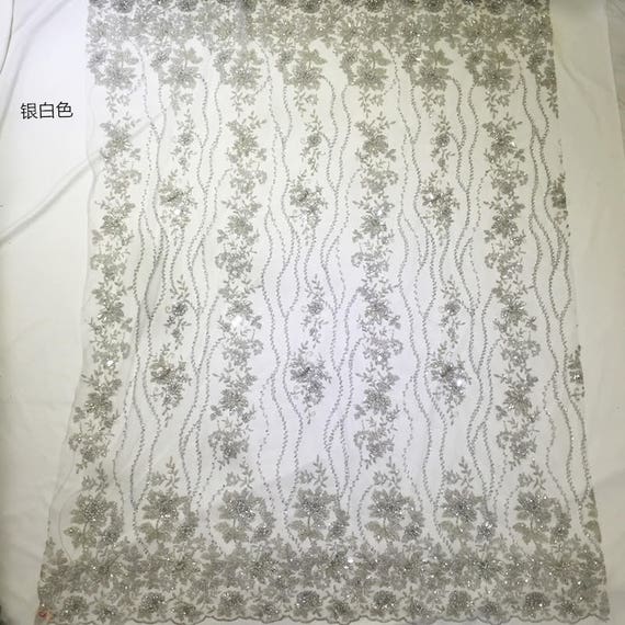 tissu dentelle gris perle, dentelle de perles lourdes, mariée mariée lourdes, dentelle avec broderie de perles, tissu en dentelle haut de gamme Perle en argent 982d72 tissu dentelle gris perle, dentelle de perles lourdes, mariée mariée lourdes, dentelle avec broderie de perles, tissu en dentelle haut de gamme Perle en argent 982d72