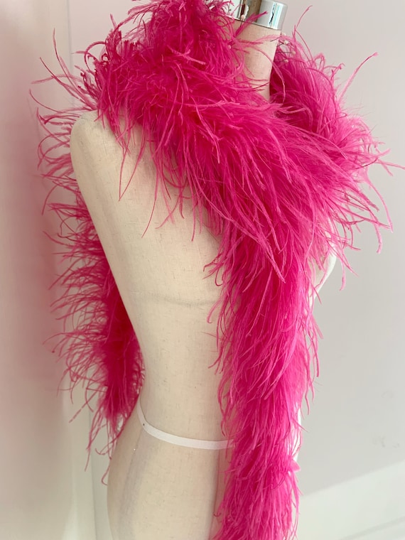 Hot Pink Ostrich Feather Trim 1 PLY