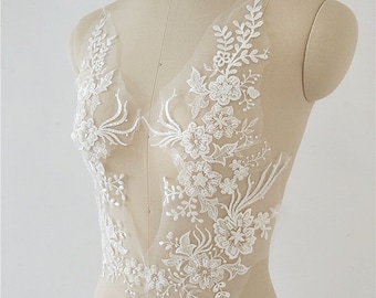 bridal lace applique by pair