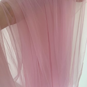 Rose pink tulle fabric for dress, extra dense tulle fabric for dress, milan tulle fabric