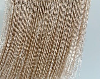 2 yards rose gold bead Fringe trim for haute couture, seed bead fringe tassel, seed beads fringe, Millinery Crafts embellishment