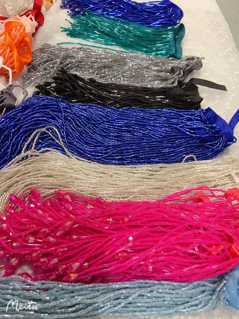 Scraps of bead fringe trim Surprise Grab Bag Goodie Bag image 3