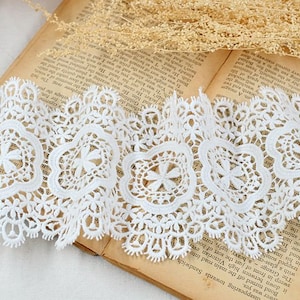 100% natural cotton lace trim by the yard