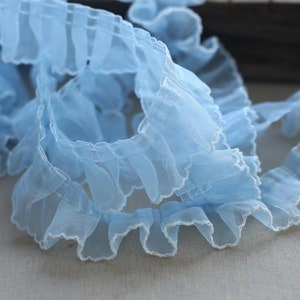 10 meter gele ruches trim, trimmen ruches, trimmen ruches voor jurk, cake jurk, tutu, pop jurk, kostuum, 10 kleuren Kopiëren afbeelding 6