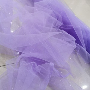 ivory tulle fabric with glitters for bridal dress, costume dress image 5