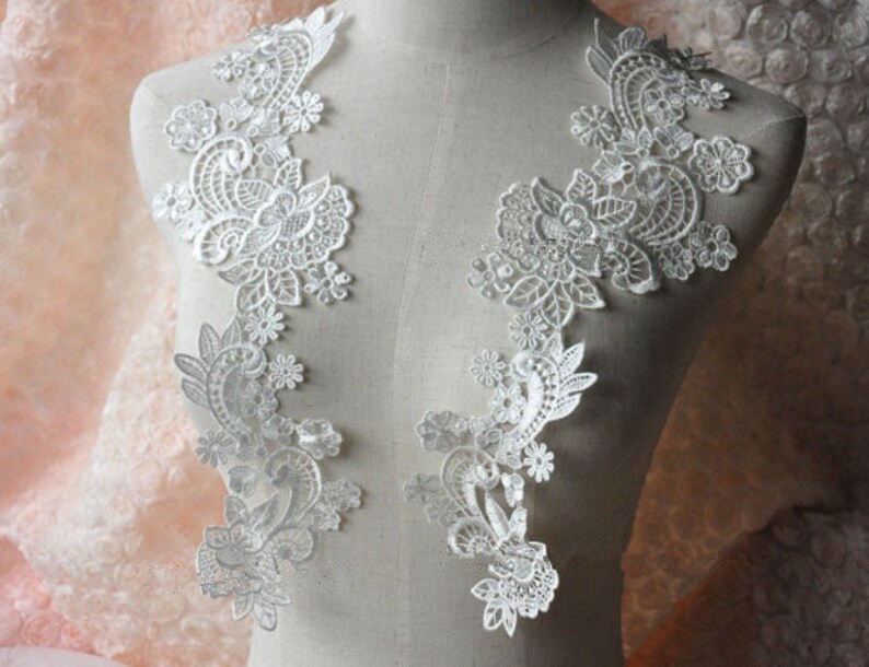 Black Lace Appliqueblack Venice Lace Applique Costume Design Etsy