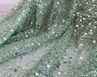 3D Floral Embroidery Mesh Fabric Tulle Olive Green Lace for Bridal Dress by  the Yard -  Canada