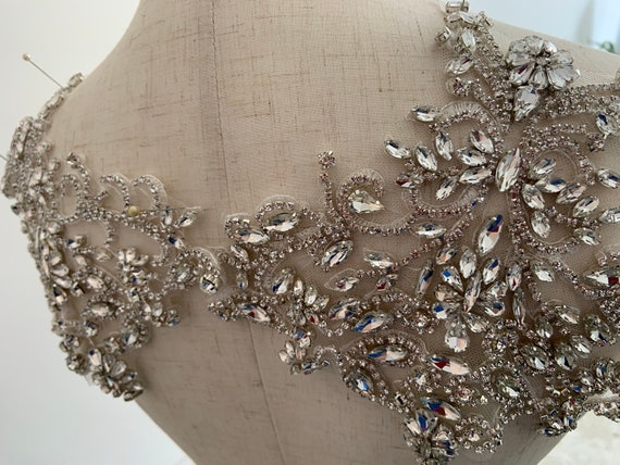  Lurrose 2pcs Rhinestone Applique Jewels for Clothing