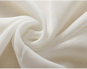 chiffon fabric for dress, lining fabric, off white chiffon fabric by the yard