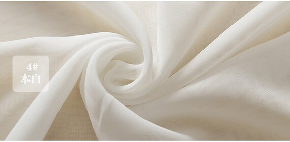 chiffon fabric for dress, lining fabric, off white chiffon fabric by the  yard