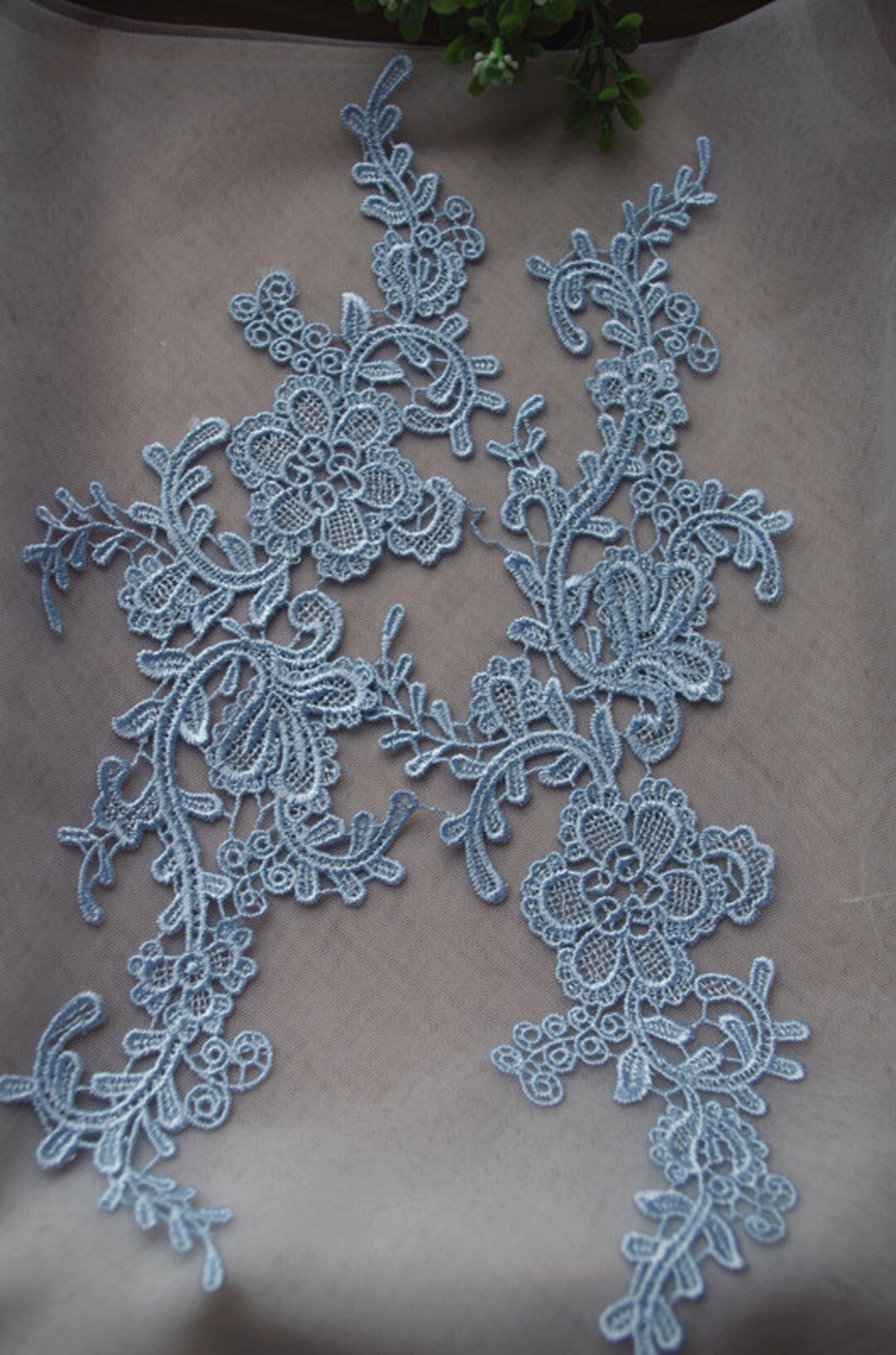 Light Blue Lace Applique, Venise Lace Applique, Bridal Lace Applique - Etsy