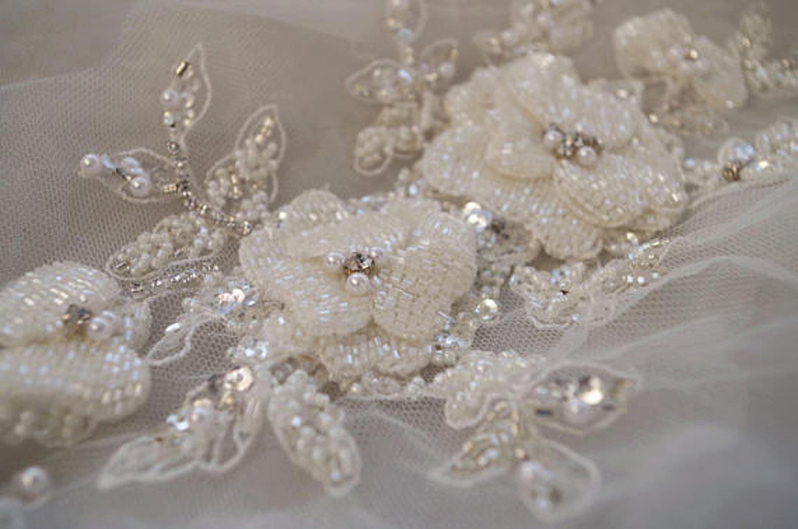 Deluxe bead applique heavy bead handmade applique with Etsy