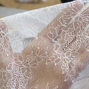 3 yards chantilly lace trim with double scallops