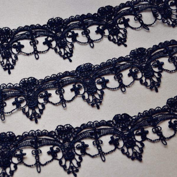 black lace trim ,exquisite bridal lace trim for jewelry making, costume design