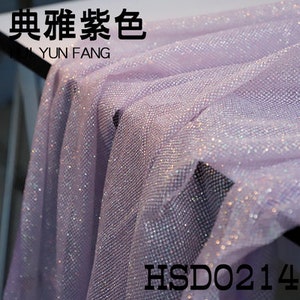 Twinkle purple extra dense glittering tulle fabric for bridal dress, veil, costume, dress, party dress, party decors, prop