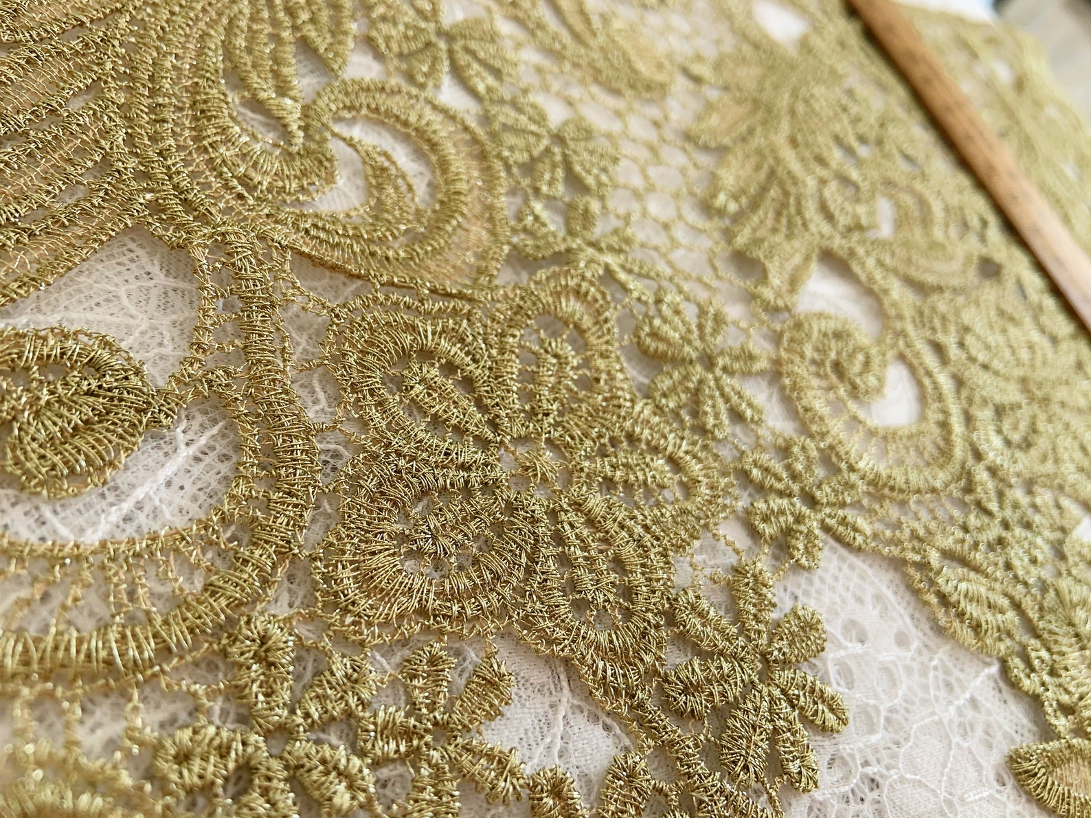 Metallic gold lace trim golden scalloped lace trim Etsy