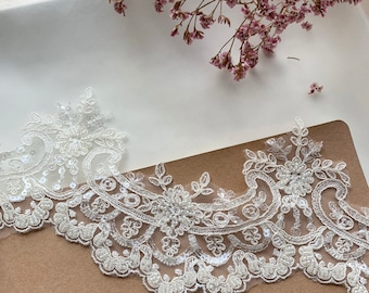 French lace trim by the yard for bridal