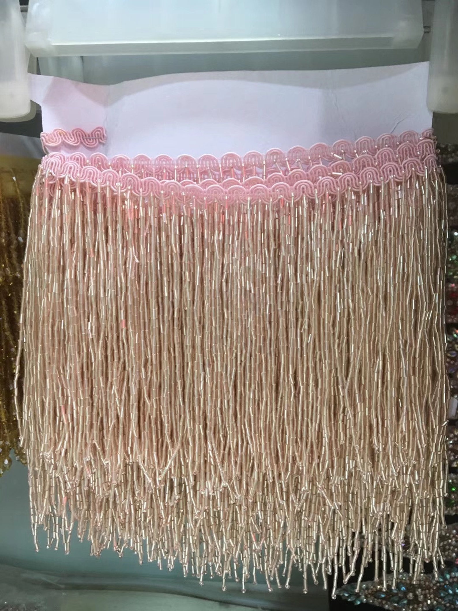 Gold Heavy Bead Fringe Trim for Haute Couture Handmade Bead Etsy
