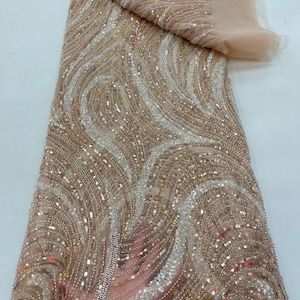 Solid Beige/Nude Tulle - ultra-fine tulle with soft feel and drape - 58  wide 100% polyester