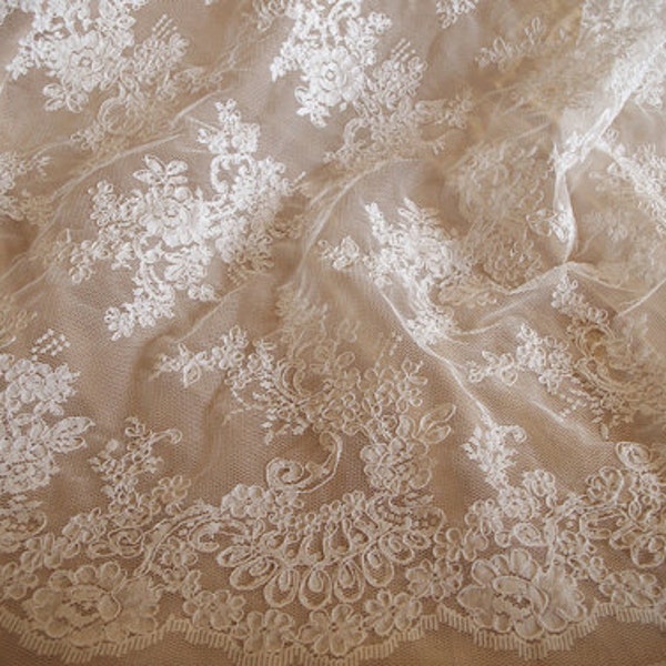 Alencon Lace Fabric - Etsy