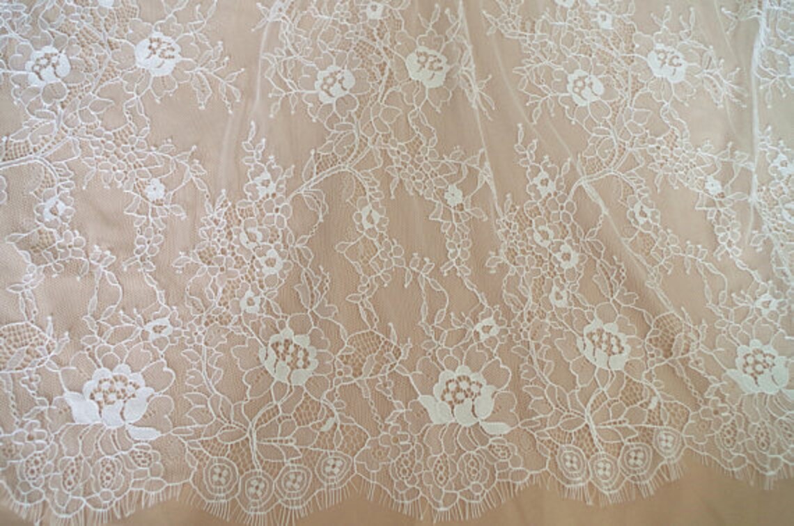Ivory Beaded Chantilly Lace Kerry