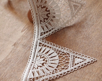 Vintage Style Lace Trim, Triangle Lace Trim, Geometric Pattern