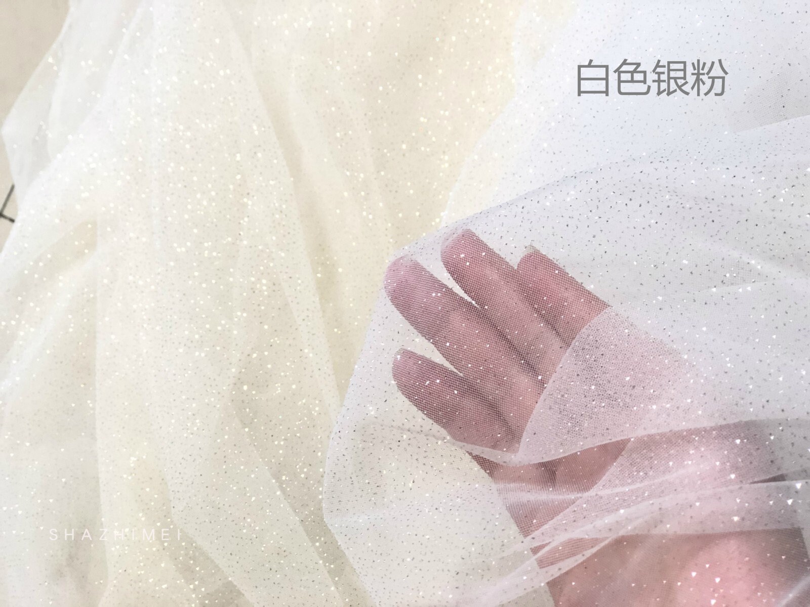 Tissu Tulle Pailleté Rouge Brillant - Pour Robe De Mariée, Soirée Ou Création