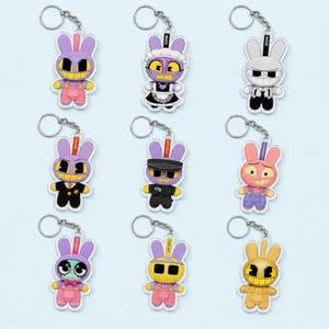 Jax Keychain, Amazing Digital Circus Keychain, Jax Acrylic Keychain, Cartoon Bunny Bag Charm, Cute Backpack Pendant, Fan Gift