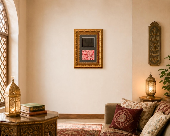 Framed Sacred Decor: Authentic Pieces of the Holy Kaaba Kiswah and the Prophet's Muhammad Rawdah Cover