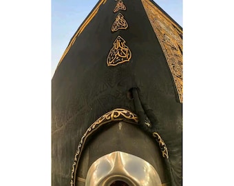 Certified Kaaba Kiswah Cloth:  Piece from Holy Kaabah 10cm X 10cm