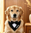 Formal Dog Bow\u2011Tie Bandana Collar, Formal DogWedding Outfit Accessories, Dog Bandana,Adjustable Dog Wedding Collar Suit   CYX1608 product logo
