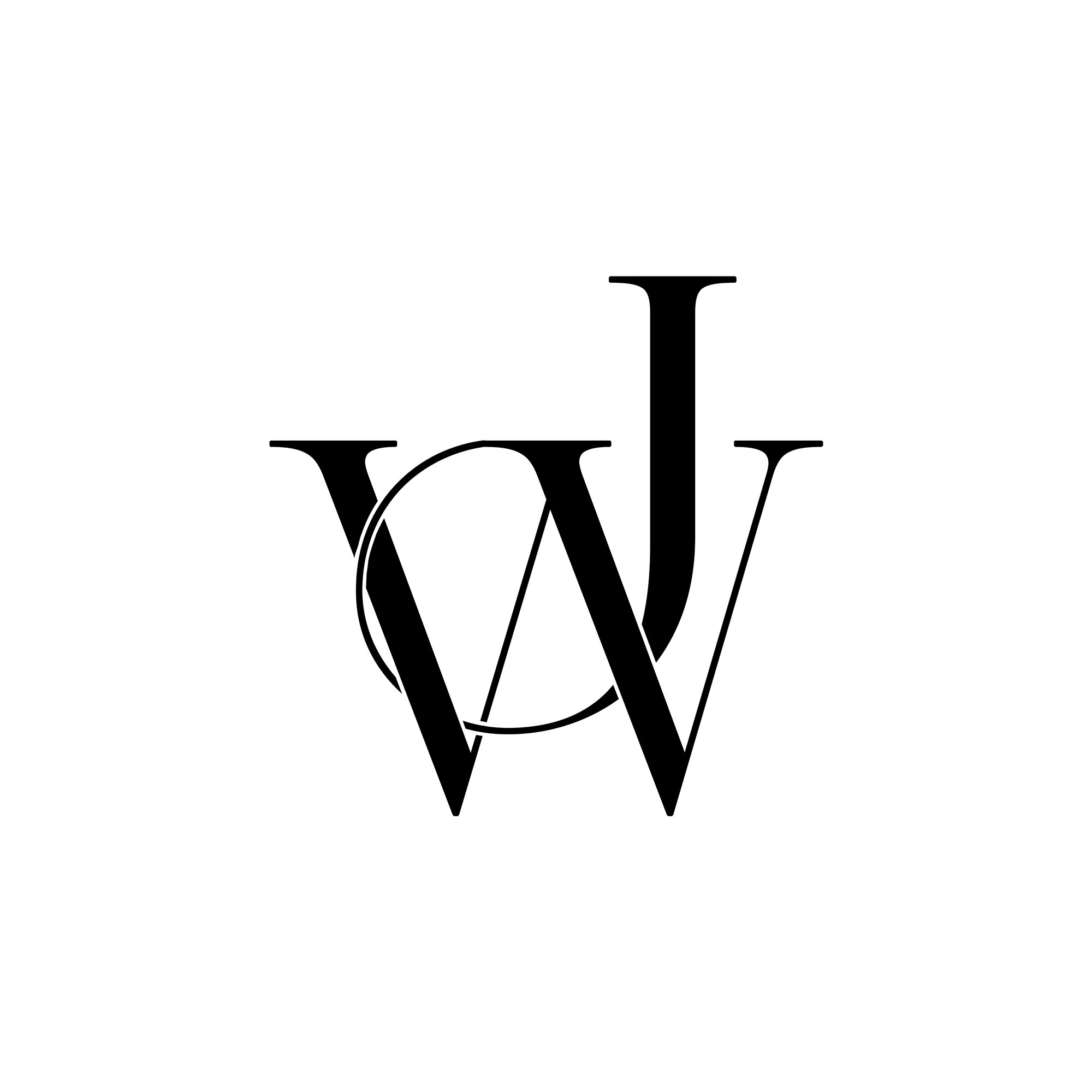 jwさん専用① Custom Interlocking JW WJ Wedding Monogram Logo Printable Digital