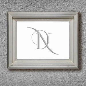 Custom Interlocking DN ND Wedding Monogram Logo Printable Digital Download image 4