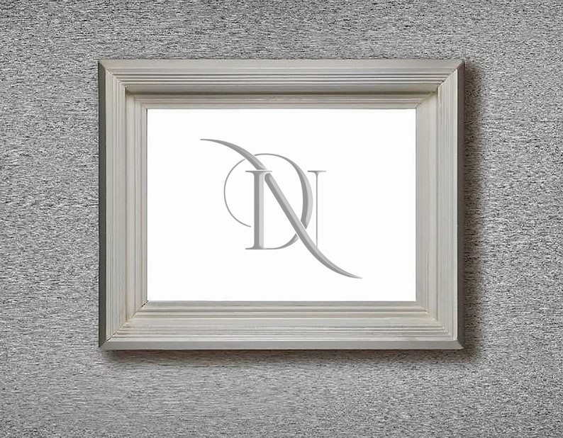 Custom Interlocking DN ND Wedding Monogram Logo Printable Digital Download image 4