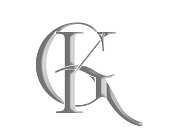 Custom Interlocking GK KG Wedding Monogram Printable Digital Download