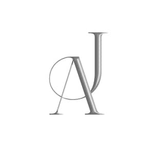 Aangepaste in elkaar grijpende AJ JA bruiloft monogram logo afdrukbare digitale download