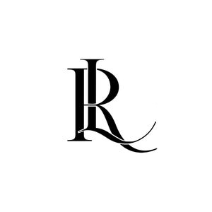 Custom LR RL Interlocking Wedding Monogram Logo Printable Digital ...