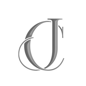 Descarga digital del monograma de boda CJ JC entrelazado personalizado