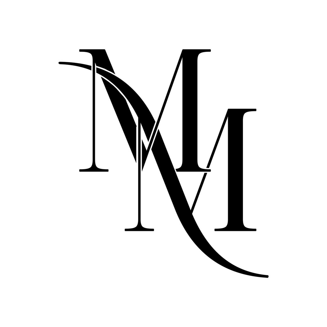 Custom MM Interlocking Wedding Monogram Logo Printable Digital Download ...