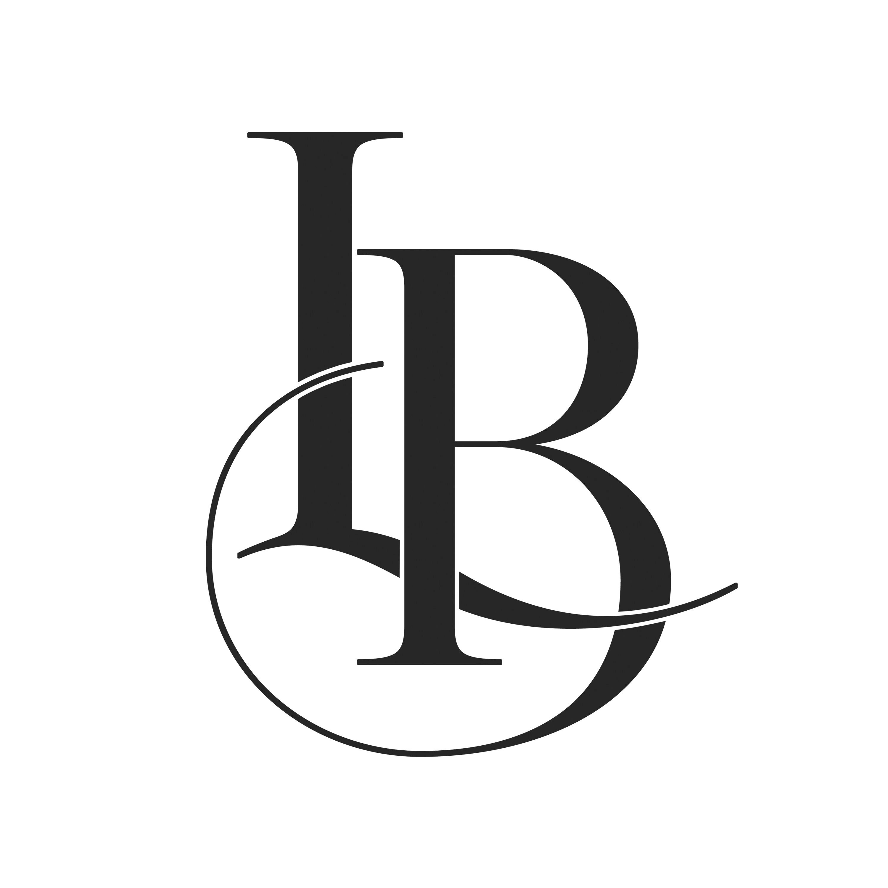 Custom Interlocking BL LB Wedding Monogram Logo Printable - Etsy