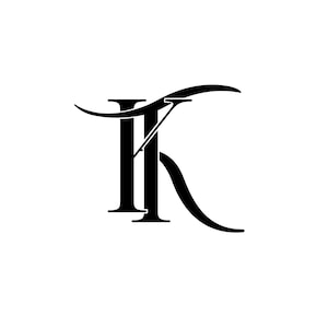 Custom Interlocking KT TK Wedding Monogram Logo Printable - Etsy