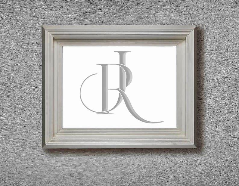 Custom Interlocking RJ JR Wedding Monogram Printable Digital Download ...