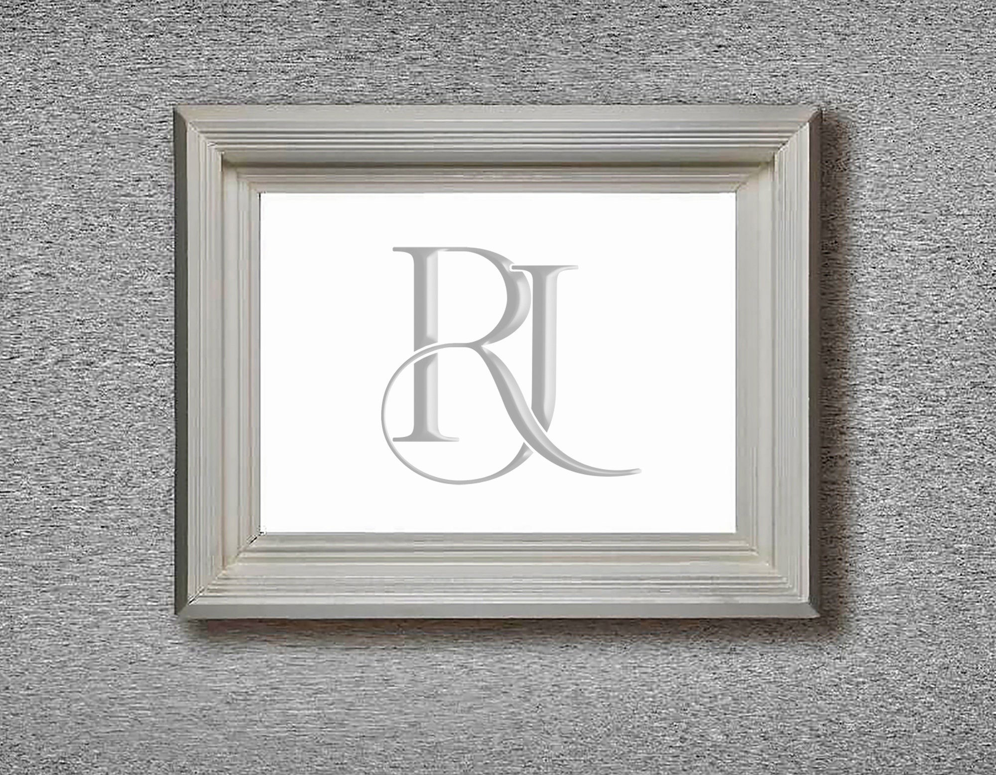 Monogram R J Triangle Custom Interlocking JR RJ Wedding Monogram Printable Digital Download ...