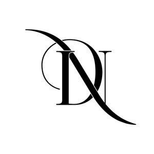 Custom Interlocking DN ND Wedding Monogram Logo Printable Digital Download image 2