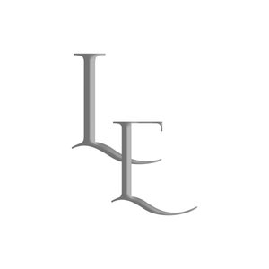 Descarga digital imprimible del logotipo del monograma de boda LE EL entrelazado personalizado