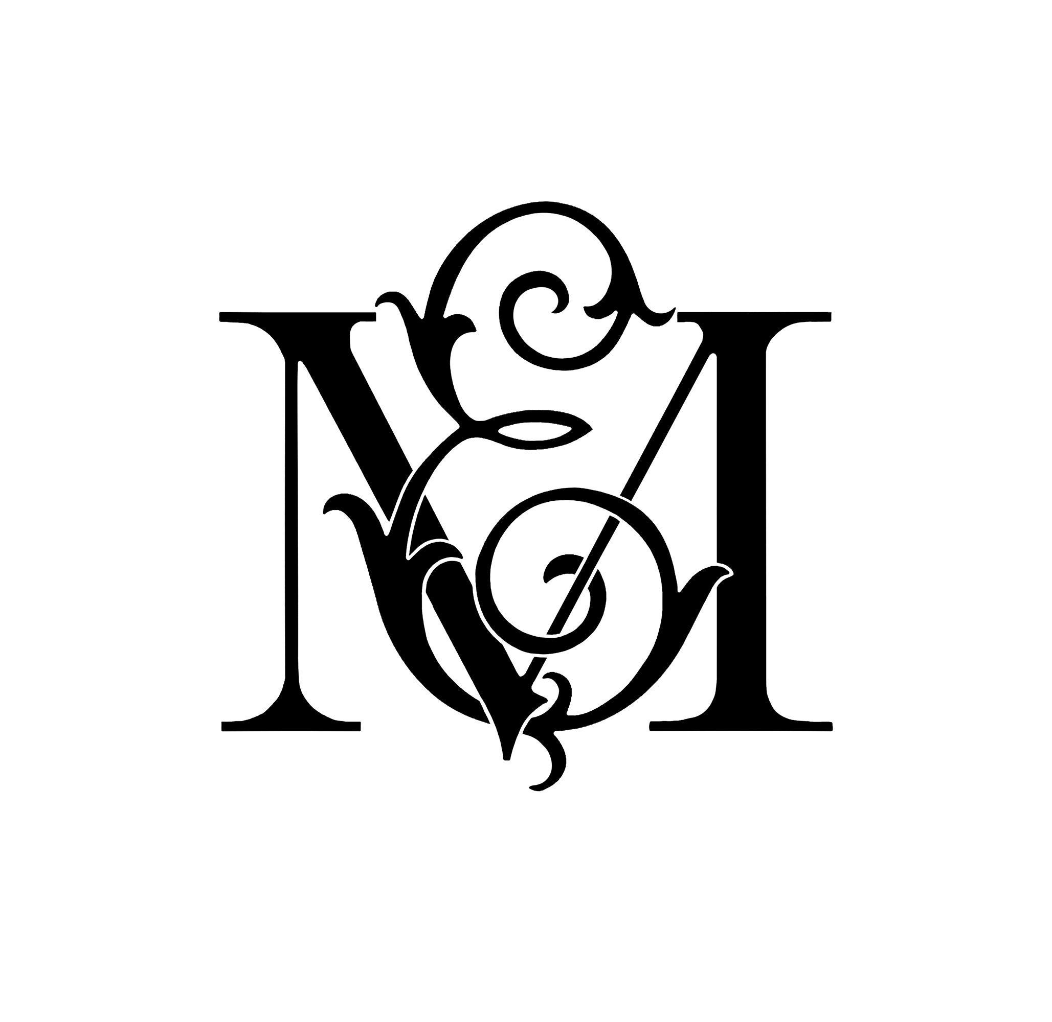 Custom ME EM Interlocking Wedding Monogram Logo Printable | Etsy