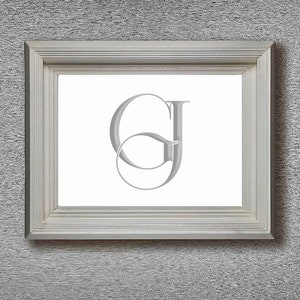 Custom Interlocking GJ JG Wedding Monogram Printable Digital Download image 4